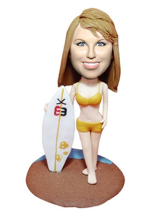Sexy Woman Surfing Beauty Bobblehead