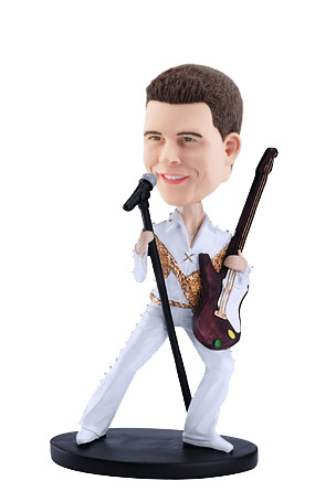 Customized bobblehead Elvis and Guitar