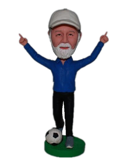 Arms Up Sports Man bobble head Doll 