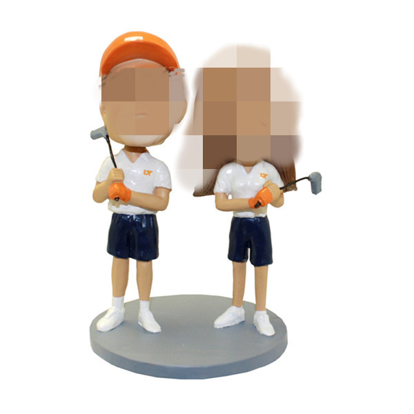 personalized couple bobble head Golf enthusiasts