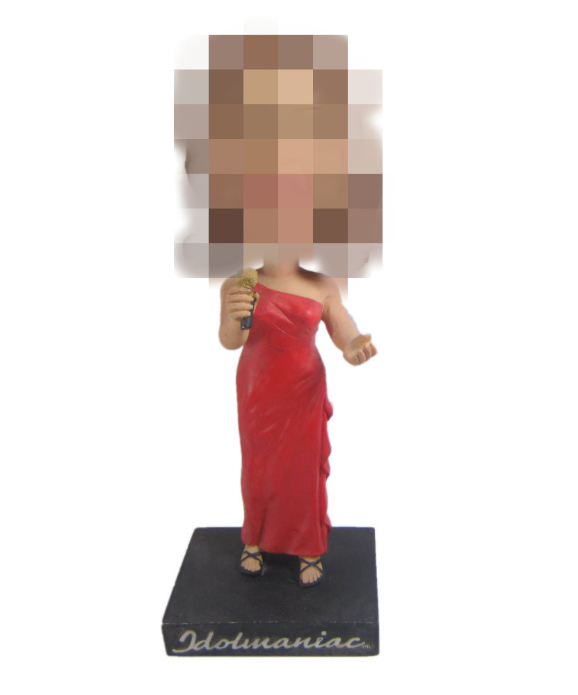 Custom bobblehead dolls Female Singer In Red Dress