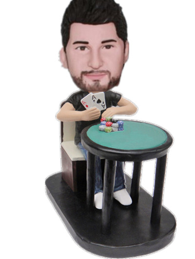 Poker Player hobby bobbleheads doll