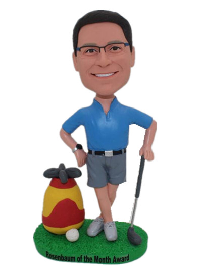 Personalized golf custom bobble head