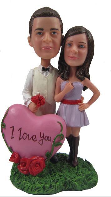 Custom bobblehead doll love you wedding gift