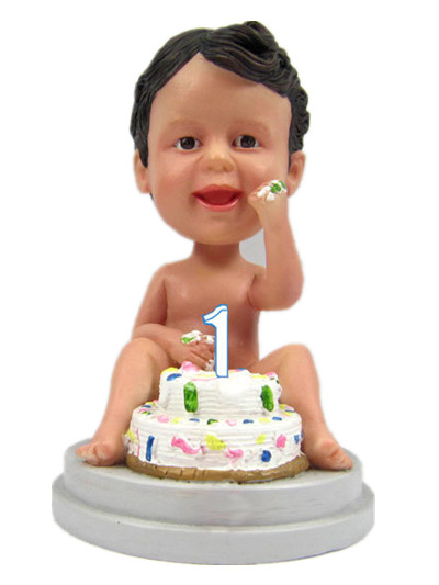 Baby custom birthday bobble head doll