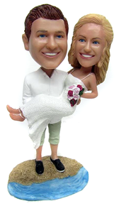 Beach Couple Custom Wedding Cake Topper