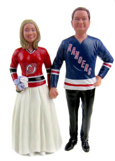 Hockey Custom Wedding Cake Topper