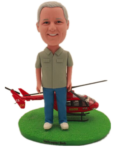 Man with a copter Custom Bobble heads
