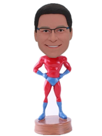 Red suit custom bobblehead superman bobble head dolls