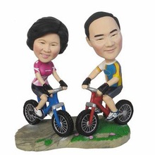 Cycle couple Bobble head doll