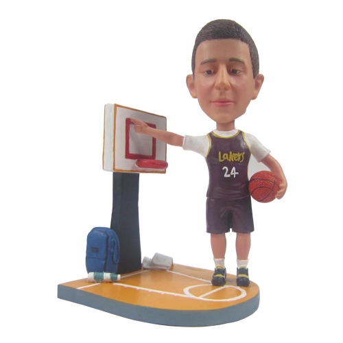 Basketball Player Bobble Head with Background