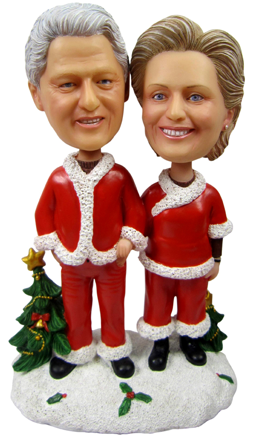 Couple Hand In Hand Christmas Bobble Head Dolls