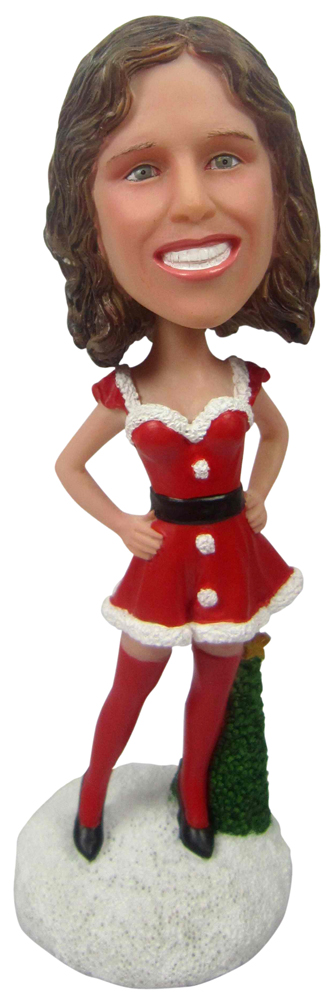 Christmas Lady Custom Bobble Heads