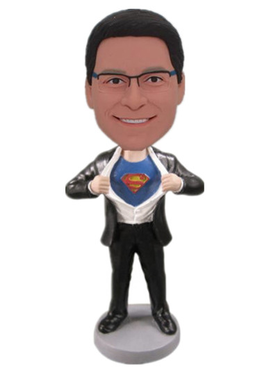business man Superman custom bobblehead 