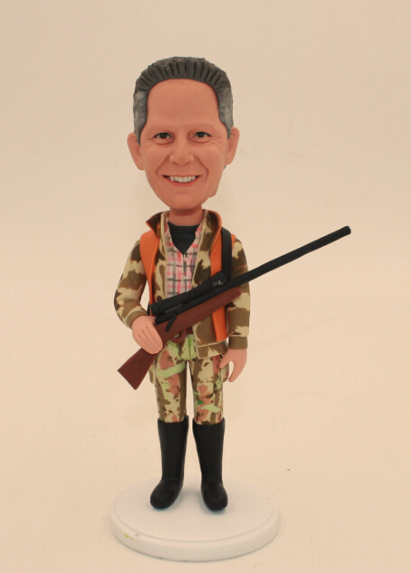 Hunter With Rifle bobble head Doll