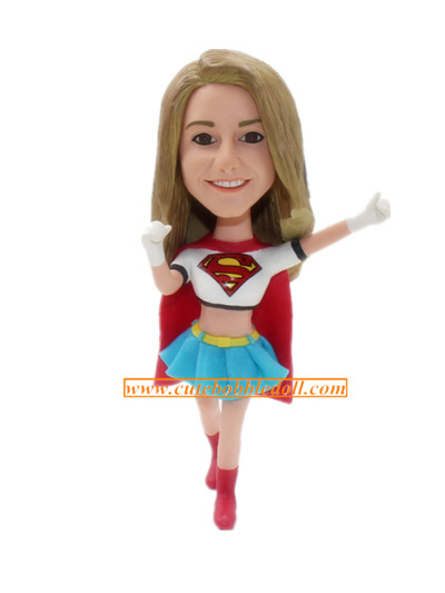 Super girl bobblehead custom