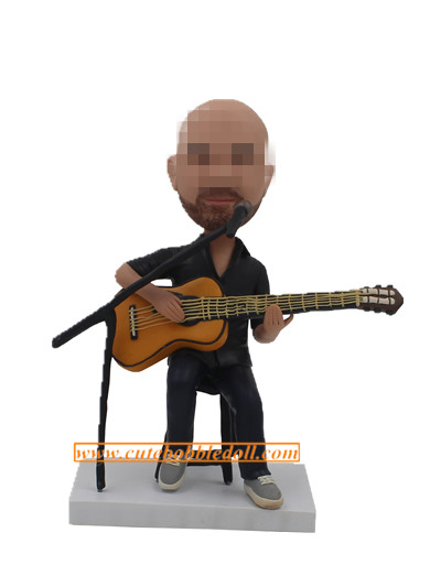 Custom Bobblehead Man Playing Guitar