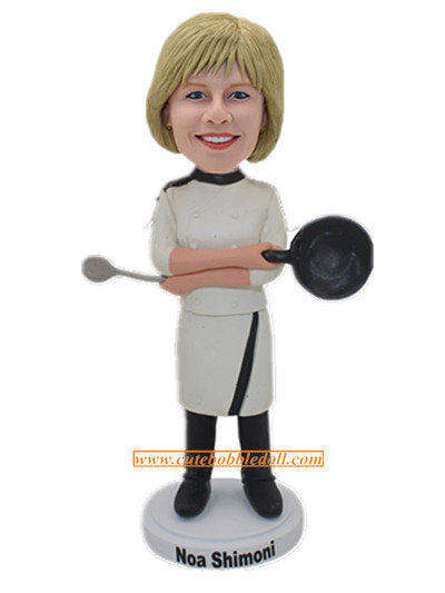 Custom Female Chef Bobblehead