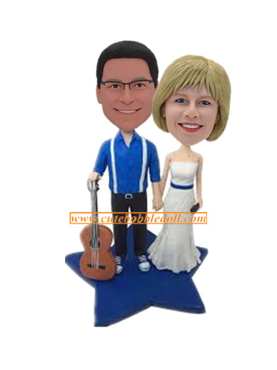 Custom Personalized Musician Couple Bobble head