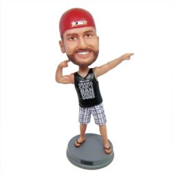 Casual man personalized custom bobblehead from photo
