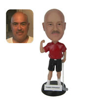Customized  Golf Player Bobblehead showing muscle