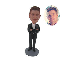 Businessman custom bobblehead with arms on chest
