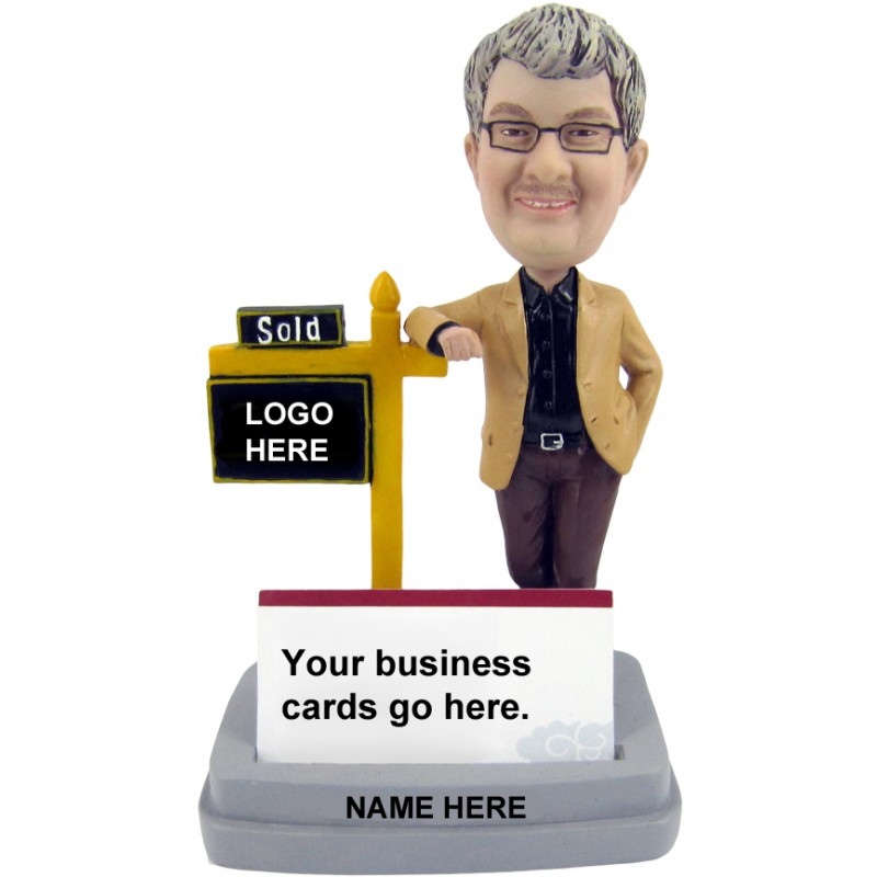 Realtor Male Bobblehead card holder bobble head dolls
