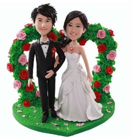 custom bobble head wedding cake toppers