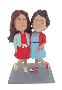 custom bobblehead female couple  