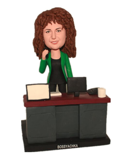Female boss custom bobble heads