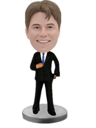 Customized bobblehead one hand in pocket Business Man