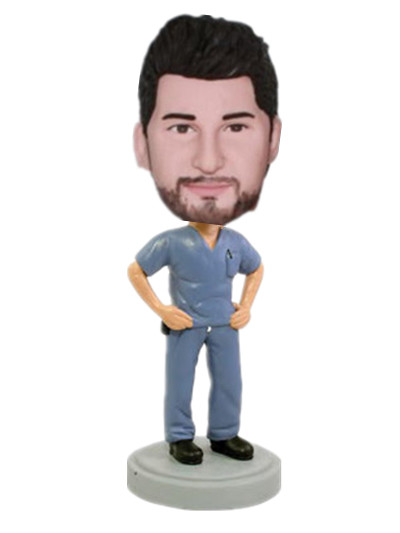 custom bobble head doll male nurse
