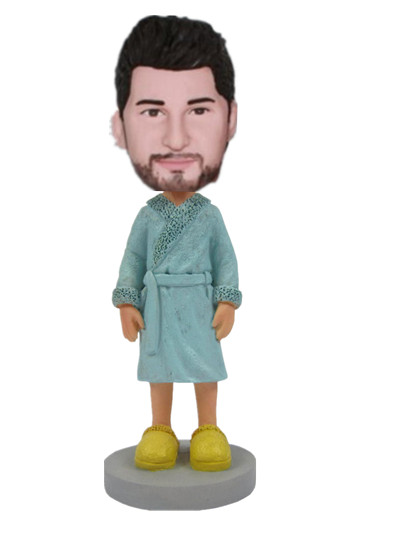 Custom Bobbleheads Male in Blue Pajamas