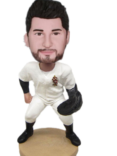 Baseball catching man customized bobble heads