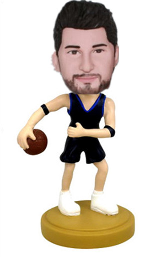 Black sports wear Basketball Player Bobblehead