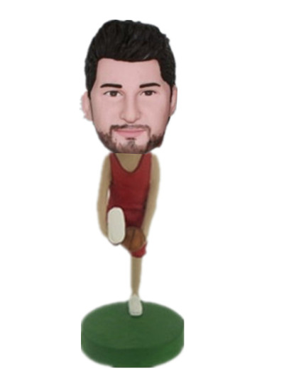 custom bobblehead doll tricking basketball player man