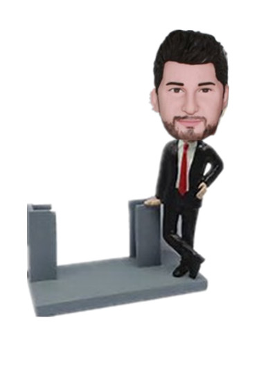 business card holder bobble head