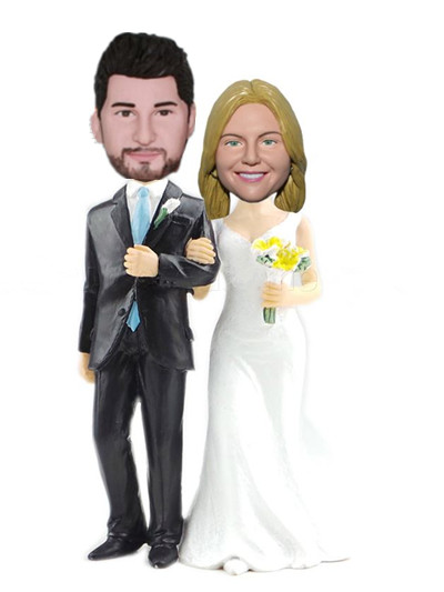 Classic Pose Wedding Caketopper Bobble head Dolls