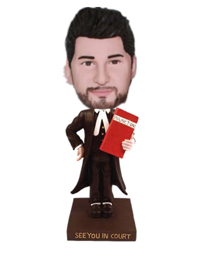 Custom bobblehead male Lawyer