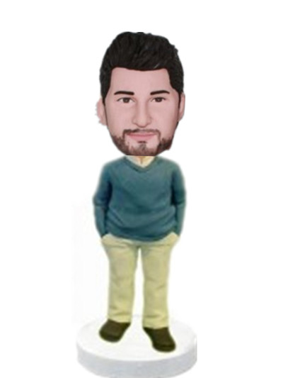 Man Casual Custom Bobble head doll