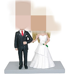 bride and groom bobblehead