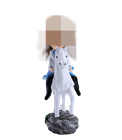 Lady on Horse custom Bobble head doll