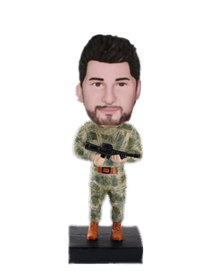 Male Soldier Custom Bobblehead 