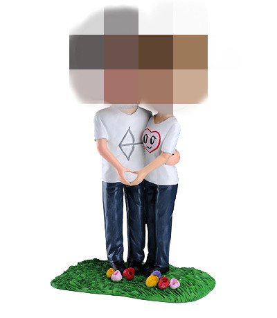 Custom Young Couple Bobble head