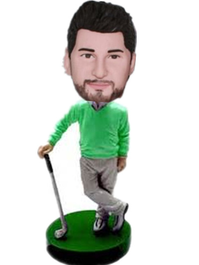 male bobble head golf