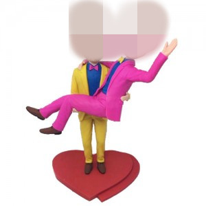 personalized male couple bobble head