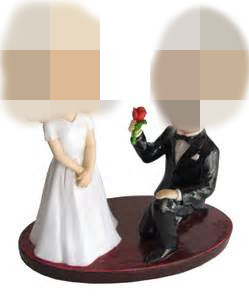 wedding bobble head cake toppers