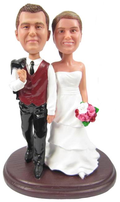 customized bobblehead cake topers