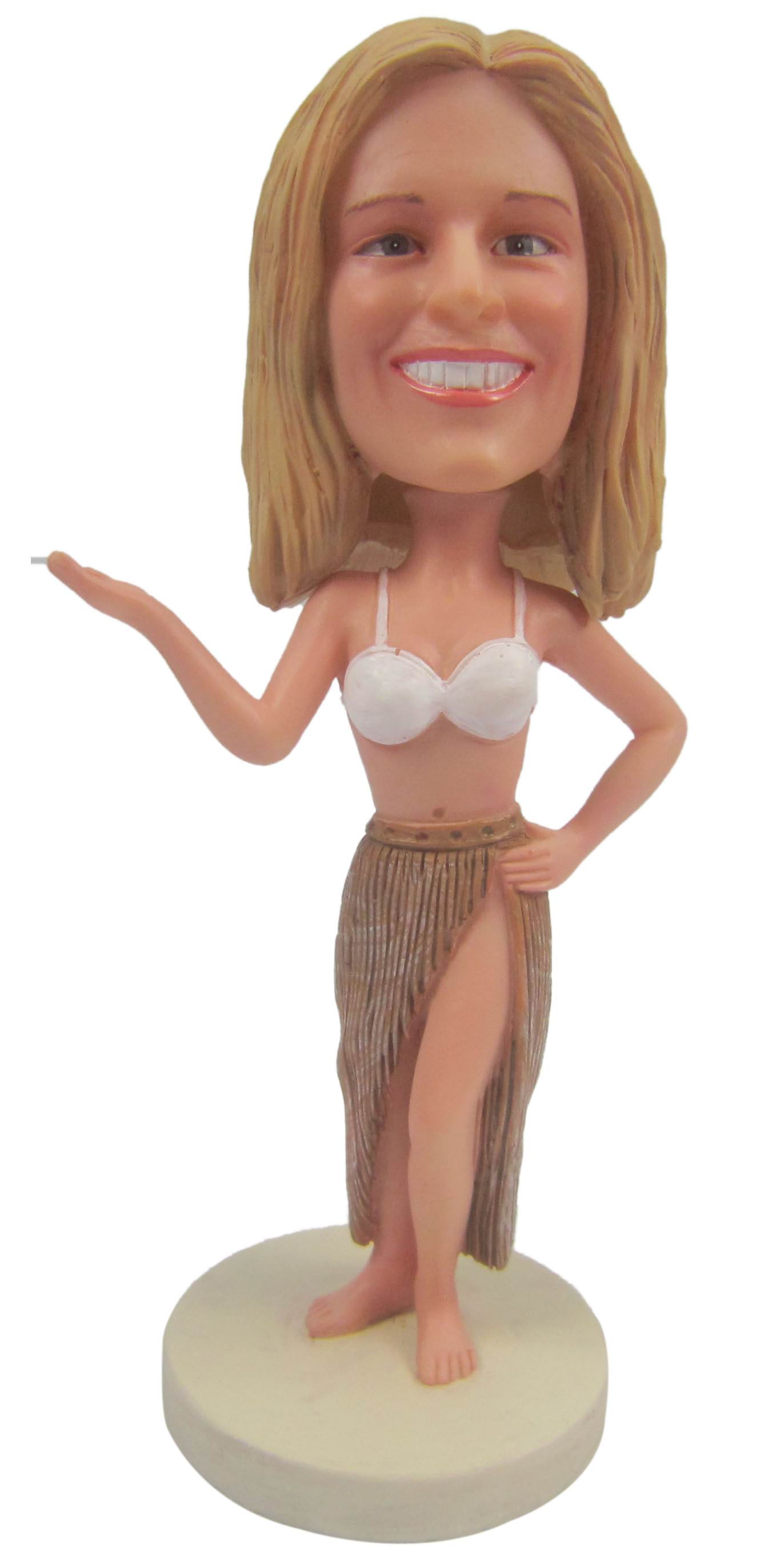 hula skirt bobble head