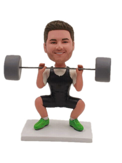 weight lifter custom bobble head